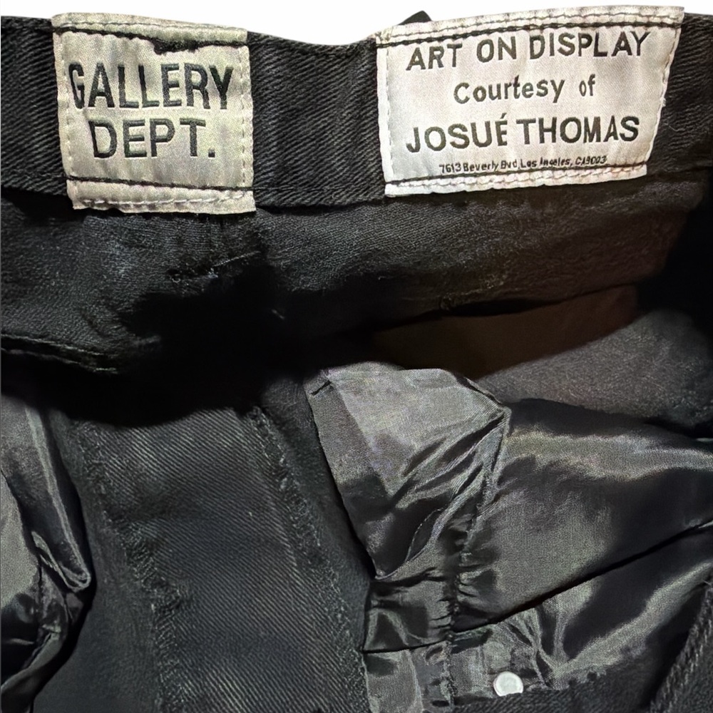 Gallery Dept Painted Distressed‎ Ripped Flare Black Jeans - Picture 3 of 5